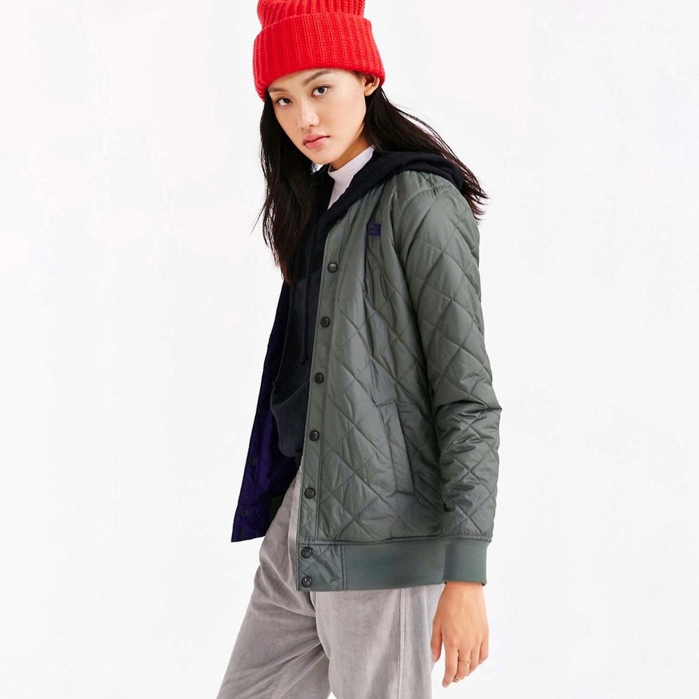 North face quilted bomber jacket